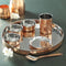 Copper Steel Dinner Thali Set 7 Pcs 2.03Kg