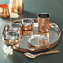 Copper Steel Dinner Thali Set 7 Pcs 2.03Kg