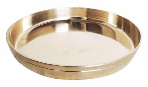 Pure Bronze Plate, Kansa Thali 10 inch