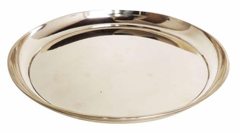 Pure Bronze Plate, Kansa Plate 11 inch