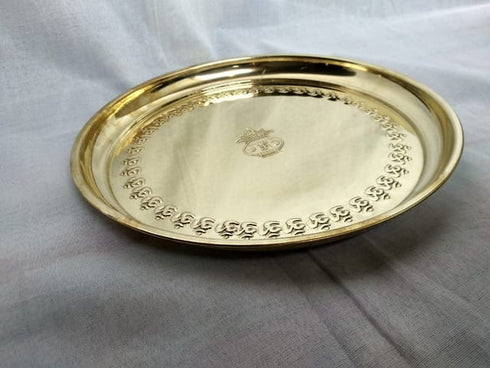 Brass Pooja Thali For Home Temple 0.25 Kg