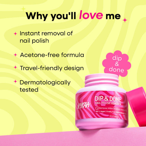 Nykaa Cosmetics Dip | Done Nail Polish Remover
