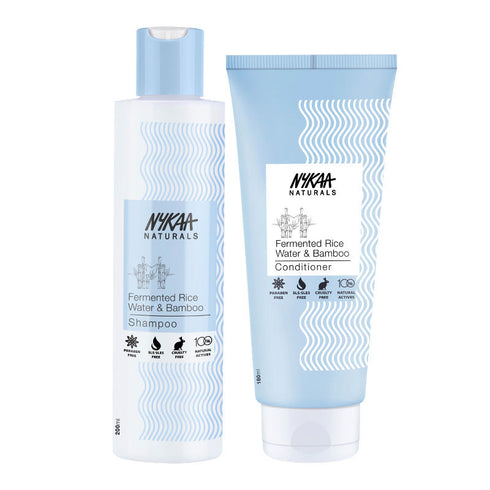 Nykaa Fermented Rice Water & Bamboo Shampoo & Conditioner Combo