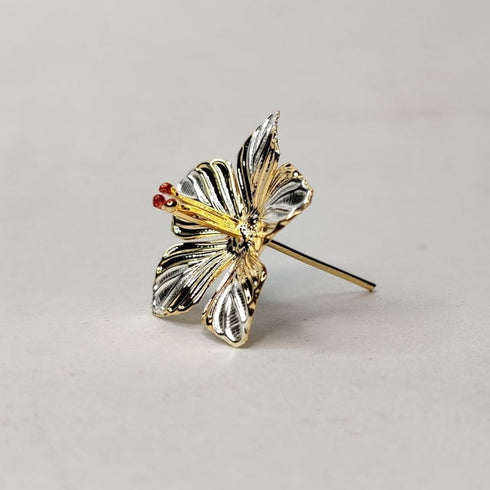 Pure Silver Gold Coated Silver Flowers 3g Each