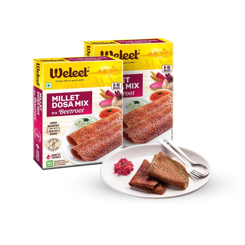 Weleet Millet Dosa Mix Beetroot