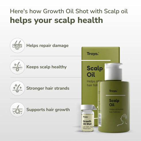 Traya Scalp oil with health shot oil
