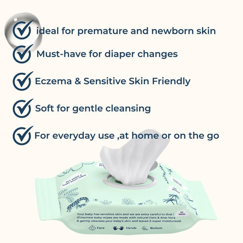 Omumsie 99% Water Thickest Baby Wipes
