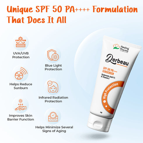 Healing Pharma Derbeau SPF 50 PA++++ Sunscreen