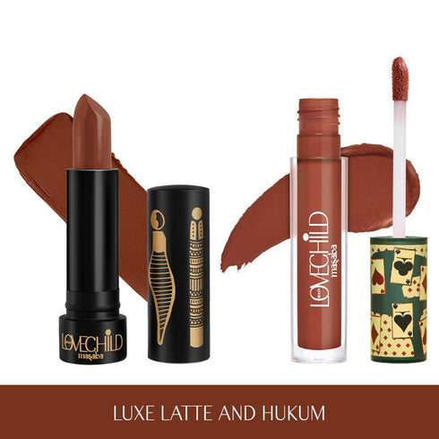 LoveChild Best of Browns| Ultra Matte Lipstick | Liquid Lipstick Combo