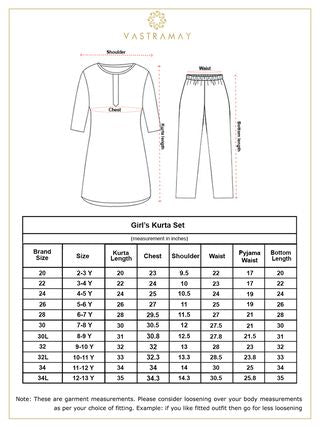 Vastramay Girl's Yellow Printed Ruffle Kurta With Leggings Set