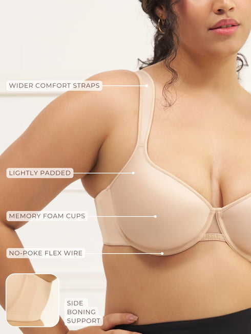 UNDERNEAT Perfect Coverage Bra - Black