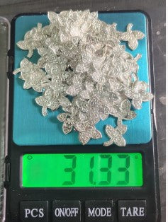 Pure silver Bilva Patra 108 count - 31.33 g By Mahita Collections