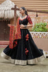 Shubhkala Black Color Navratri Special Chaniya Choli with Heavy Dupatta Work
