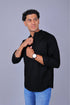 Veshbhoshaa Bluebird Men'S Short Kurta In Black - 100% Pure Cotton