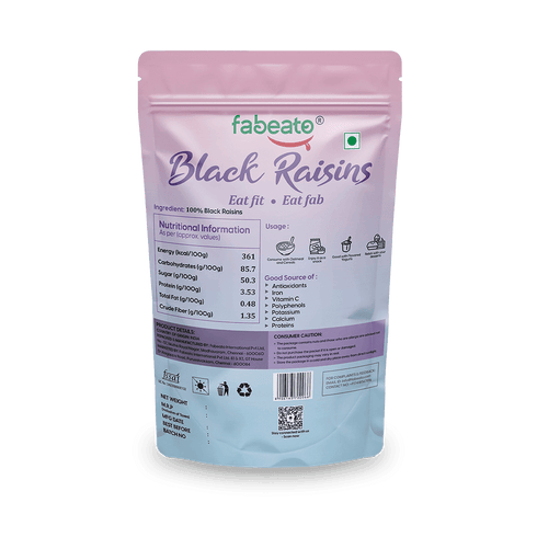 Fabeato Premium Afghani Seedless Black Raisins