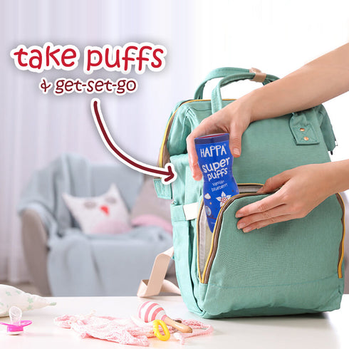 Happa Baby Puffs | Vanilla Blueberry Flavour