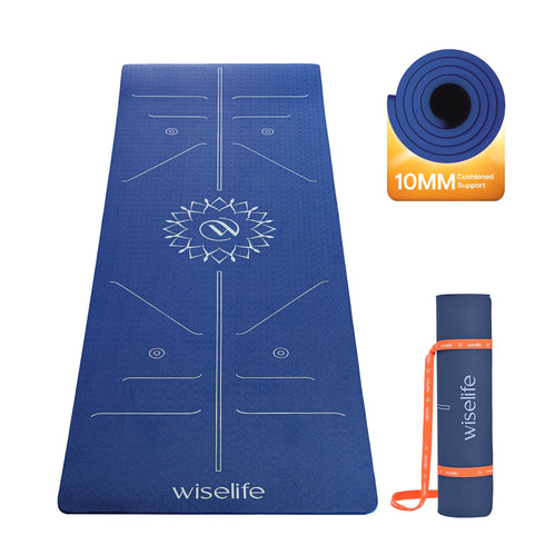 Wiselife Lotus Alignment TPE Yoga Mat - 10mm