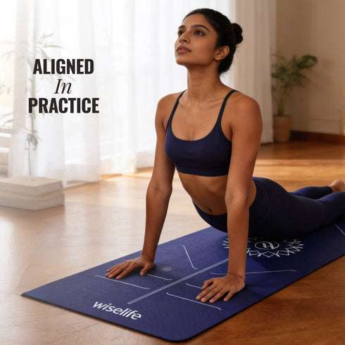 Wiselife Lotus Alignment TPE Yoga Mat - 10mm