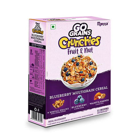 Manna Foods Blueberry Multigrain Cereal for kids (Real Blueberry & Nuts)