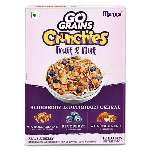 Manna Foods Blueberry Multigrain Cereal for kids (Real Blueberry & Nuts)