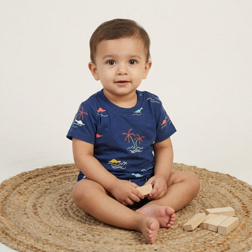 Bachpan kids wear New Born Tee -Navy Blue
