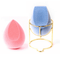 Praush 1 Microfiber Sponge (Blush) + 1 Microfiber Sponge (contour & baking) + 1 Makeup Sponge Holder (Gold)