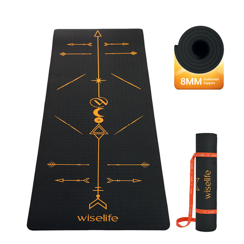 Wiselife Boho Alignment TPE Yoga Mat - 8mm