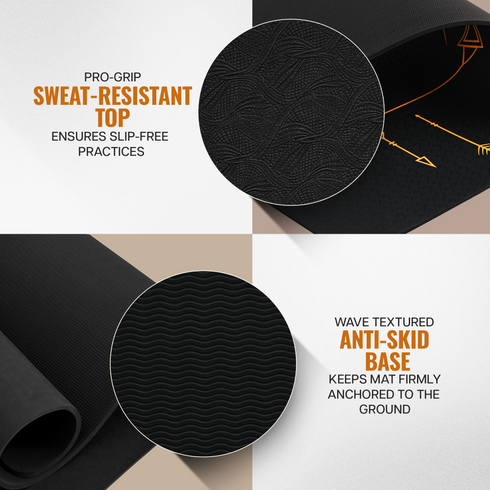 Wiselife Boho Alignment TPE Yoga Mat - 8mm