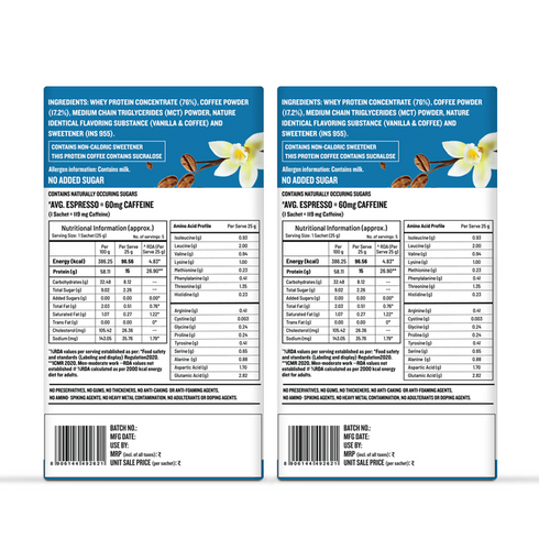 Sleepy Owl Coffee Vanilla Protein Cold Coffee Powder Pack of 2