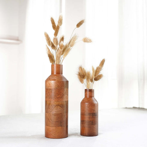 Behoma Wooden Vase Set of 2