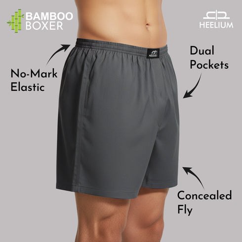 Heelium Bamboo Boxers For Men - Pack of 2