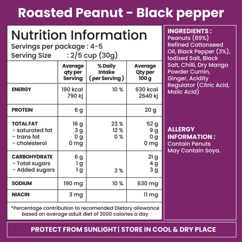 Jabsons Foods Black Pepper Roasted Peanuts