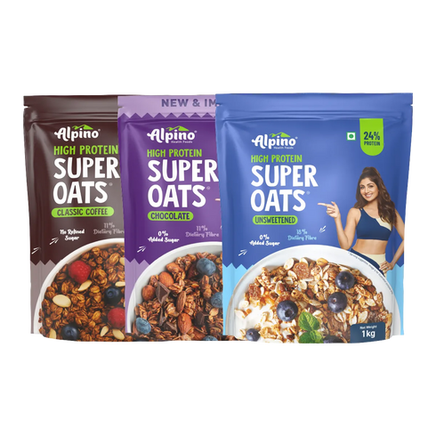 Alpino Breakfast Coffe and Chocolate Oats Combo 1Kg Each