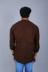 Veshbhoshaa Bluebird Men'S Short Kurta In Brown - 100% Pure Cotton