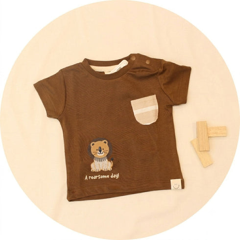 Bachpan kids wear New born casual wear- Brown and Cream