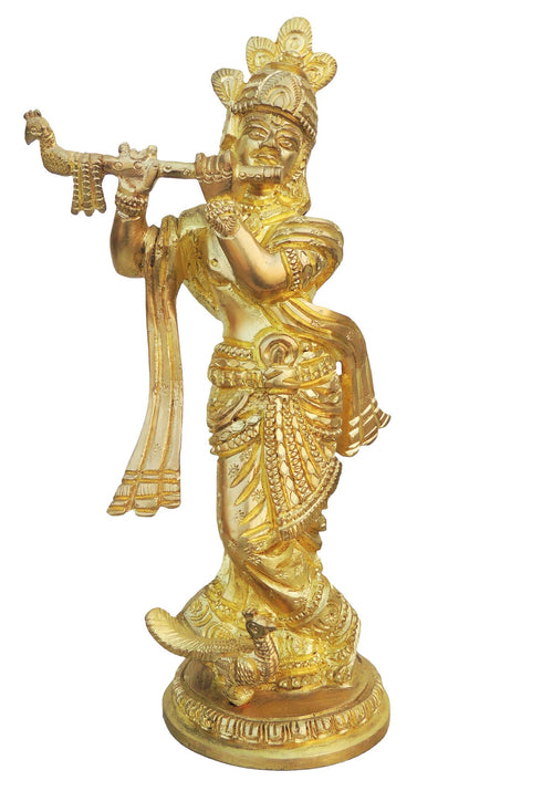 Brass Krishna Super Fine Statue 1.1kg