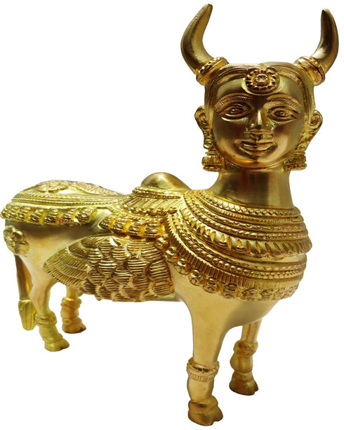 Brass Kamdhenu Cow Statue 1.89kg