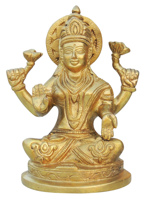Brass Laxmi Ji Goddess Idol Statue 1.4kg