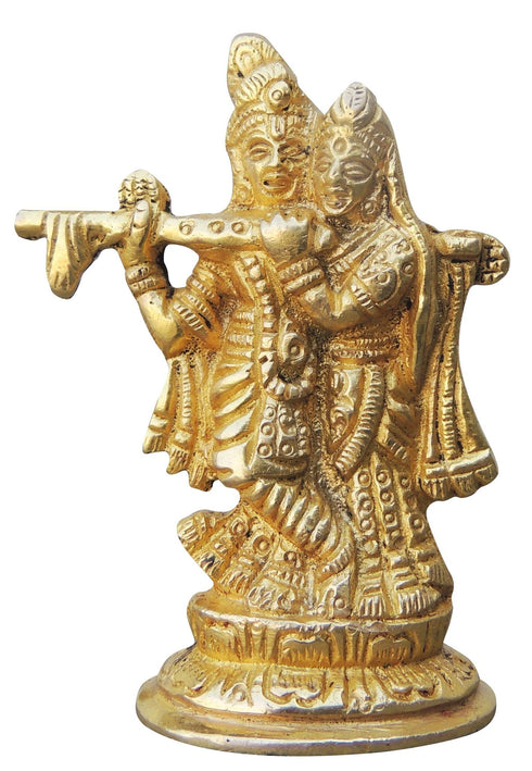 Brass Radha Krishna God Idol Statue 0.17kg