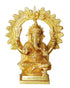 Brass Ganesh Ji God Idol Statue 4.093Kg