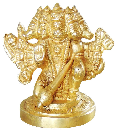 Brass Panchmukhi Hanuman Ji God Statue 0.3kg