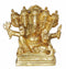 Brass Panchmukhi Ganesh Ji God Statue 1.12kg