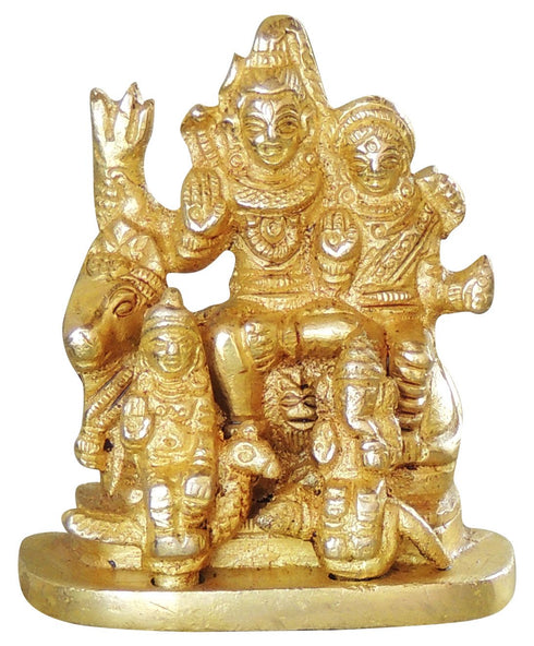 Brass Shiv Parivar Idol Statue 0.28kg