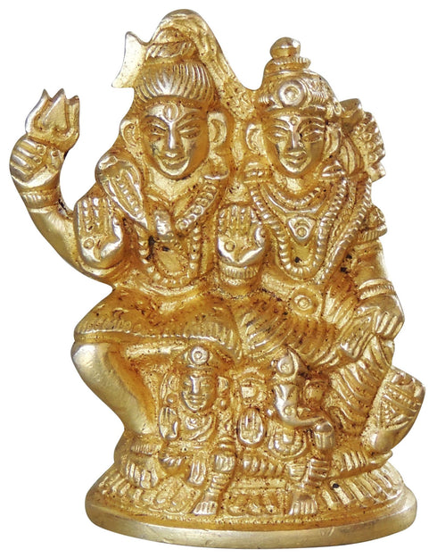 Brass Shiv Parivar Idol Statue 0.26kg