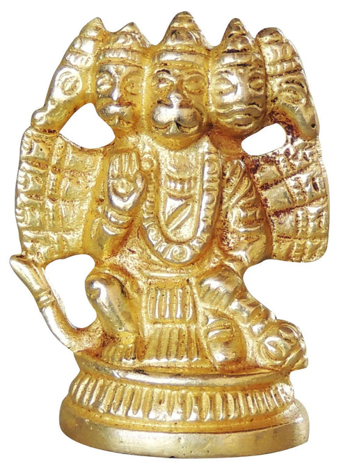 Brass Panchmukhi Hanuman Ji God Idol Statue 0.08kg