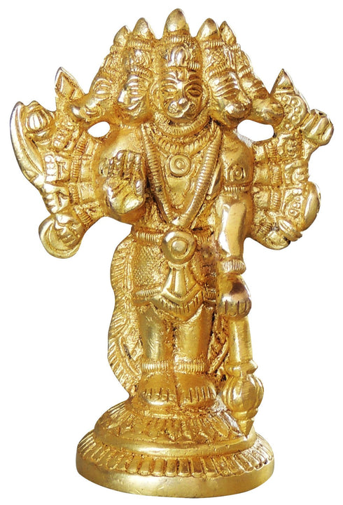 Brass Panchmukhi Hanuman Ji God Idol Statue 0.34kg
