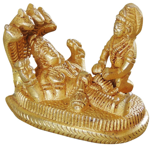 Brass Vishnu Laxmi Ji With Shesnag God Statue 0.22kg
