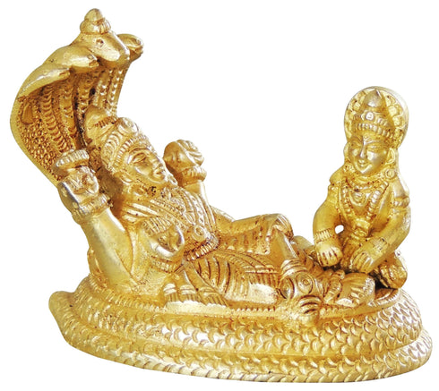 Brass Vishnu Laxmi Ji With Shesnag God Statue 0.43kg