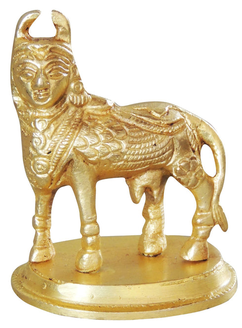 Brass Kamdhenu Cow Statue 0.19kg