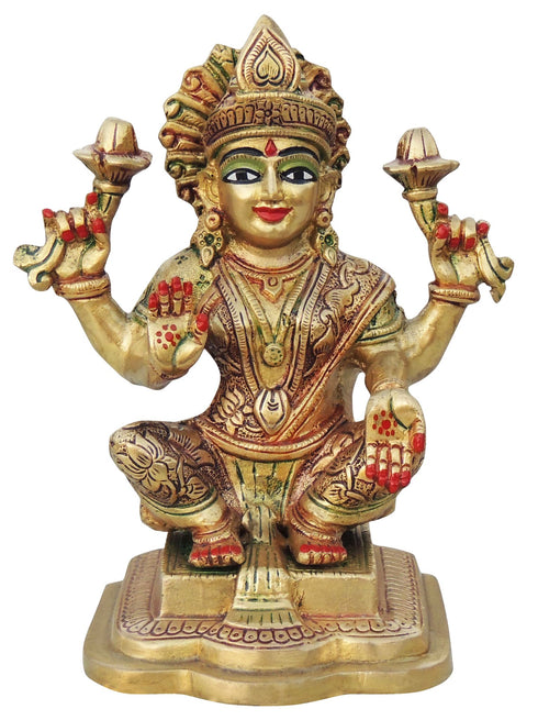Brass Laxmi Ji Goddess Idol Statue 1.82kg